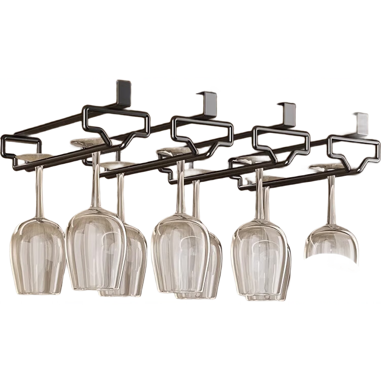 Jiadu No-Drill Wine Glass Rack, Wall-Mounted Wine Cabinet, Stemware Storage Shelf, Home Hanging Luxury Decorative Piece