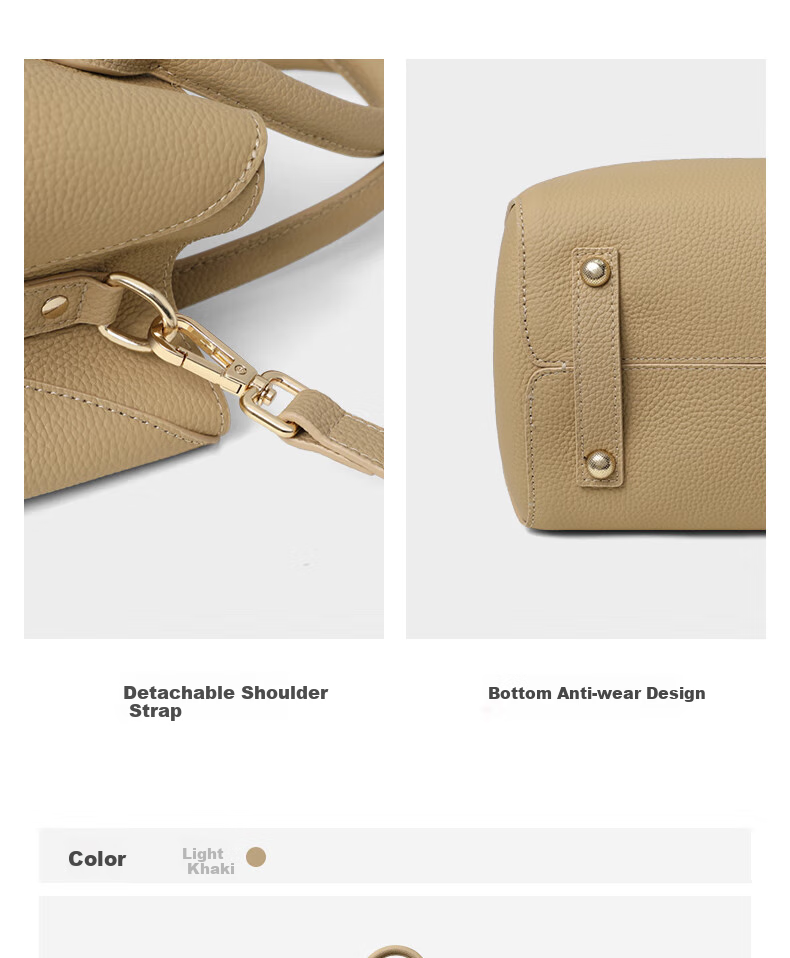C.BANNER Top-Grain Leather Handbag, Women's Bag, Large Capacity Tote Bag, Shoulder Crossbody Bag, Brand Birthday Gift for Girlfriend on May 20 6