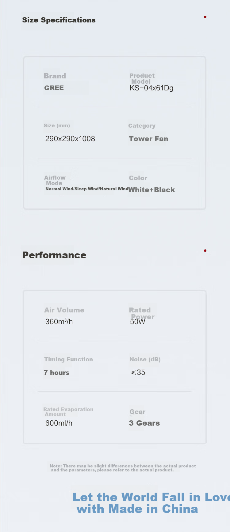 GREE [Plasma Sterilization] Home Air Conditioner Fan with Humidification, Cooling Fan with Water Cooling, Bladeless Tower Fan, Energy-Saving Cooling Machine, Air Cooler KS-06X70Dag 20