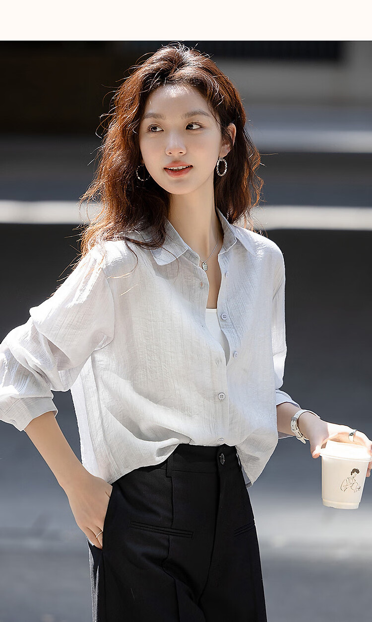 Demana [Light Breath Lyocell] Spring Autumn Smart Style Wind Lapel Long Sleeve Shirt Elegant Airy Blouse Women's Top 17