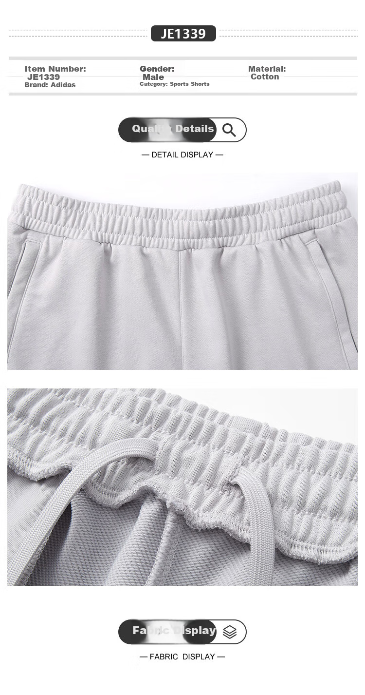 Adidas Versatile Breathable Comfortable Outdoor Quick-Dry Pocket Zipper Sports Training Fitness Shorts, Size S 2