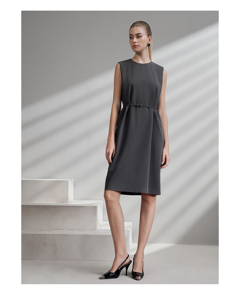 G2000 [Delivery Belt/multidirectional Elastic] Women's Department Store Style Spring And Summer Sleeveless Dress, Black, L/38 9