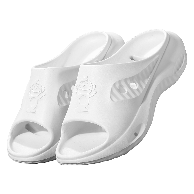 BAIHOU White Monkey Corrective Flat Foot Breathable Anti-Sweat Thick Sole Arch Support Functional Sandals White Size 44-45