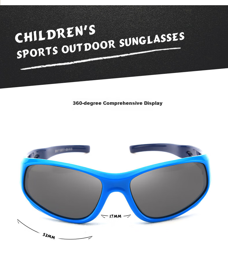 DRATRA Children's Polarized Sunglasses, Sunglasses for Boys And Girls, Baby Silicone Cycling Sun Protection Glasses, Outdoor Sports Eyewear 2