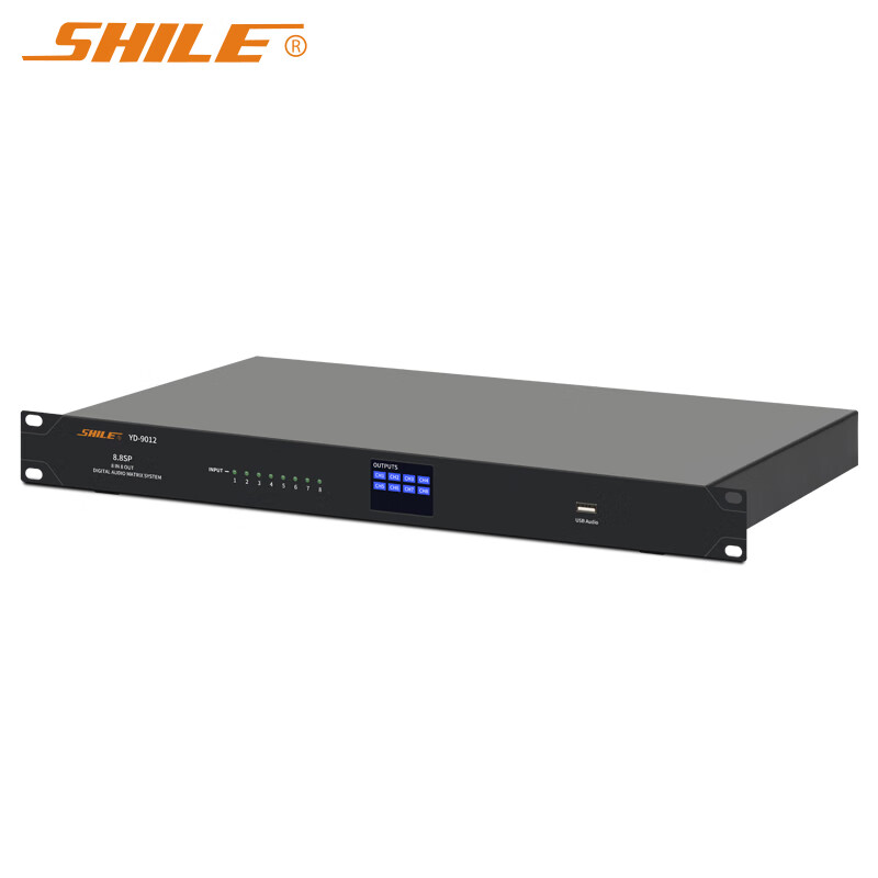 SHILE YD-9012 Audio Processor Digital DSP Signal Processor Anti-Howling 48V Power Supply 8-In 8-Out Audio Matrix