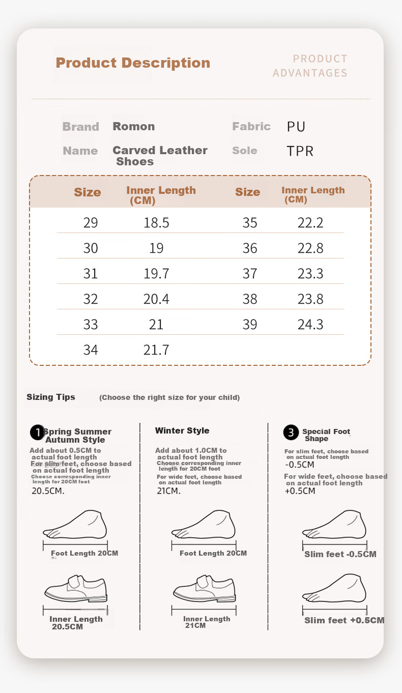 Luomeng Boys' Leather Shoes, Black Soft Sole, British Style, Student Performance Shoes, Children's Performance Dress Shoes, Big Kids' Formal Shoes, Black, Size 30 1