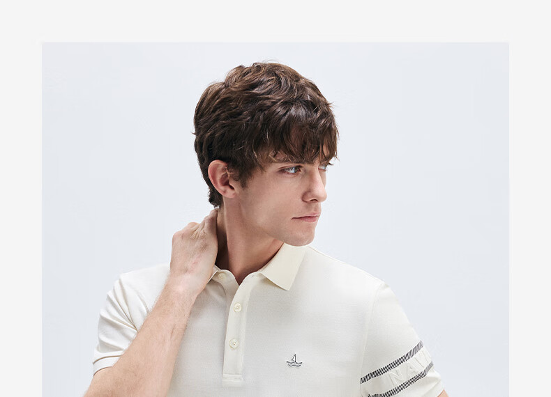 Navigare Men's Mosquito-Repellent, Skin-Friendly, Casual, Stretchy Short-Sleeve POLO Shirt 1325525524 L 33