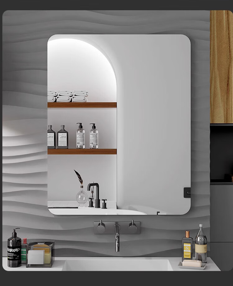 Zhuobo Acrylic Dressing Mirror, Wall-Mounted Adhesive Makeup Mirror, Vanity Mirror with Soft Lens, High Definition, 40*60cm 5