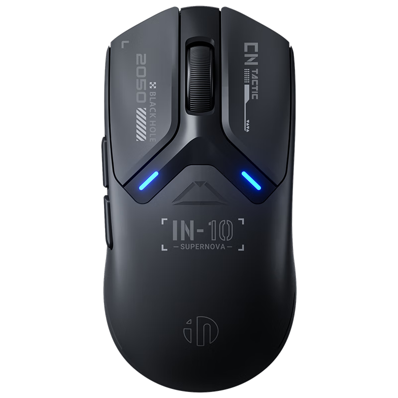 INPHIC IN10 Wireless Gaming Mouse, Wired Bluetooth Tri-Mode PAW3395, Lightweight for Small And Medium Hands, E-Sports, 26k DPI/8K Polling Rate, Huanuo Yi Csgo, Black