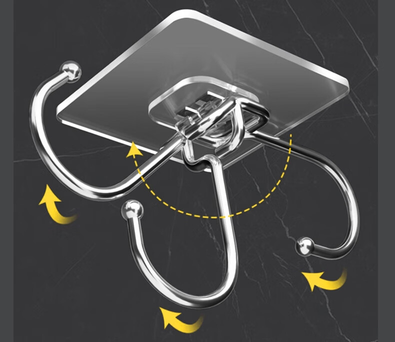 Bingyou Large Hooks, Adhesive Hooks, Pack of 10, Strong And Traceless, Extra Large, for Kitchen And Bathroom, No Drilling Or Nailing Required, Door-Back Coat Hangers 10