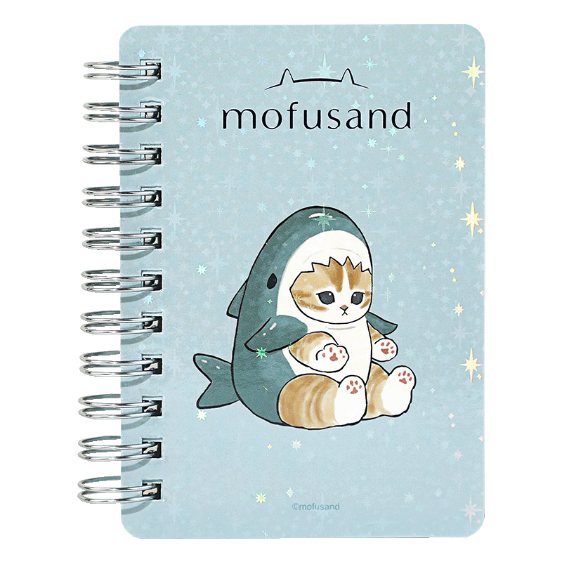 Guangbo & Shark Cat Coil Pocket Notebook Small Portable Student Classroom Meeting Training Notes Random Pattern KC21003