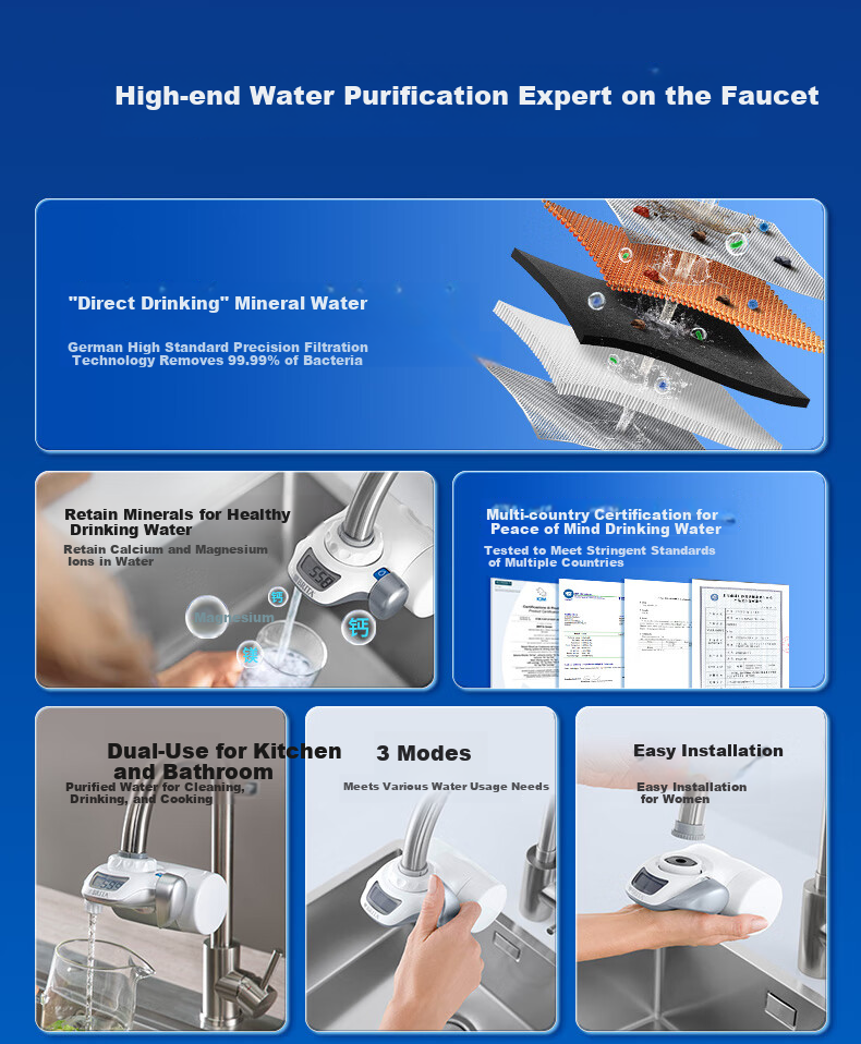 BRITA OnTap Pro Faucet Water Purifier Kitchen Tap Water Filter Home Direct Drinking Machine (1 Unit 2 Cartridges) 2