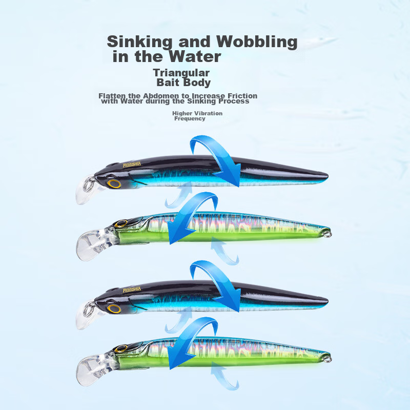 Приманка для рыбалки Guowangliya Lure Sinking Minnow, тонущая, для пресноводного окуня, искусственная приманка, имитирующая бионическую приманку, 14г/12