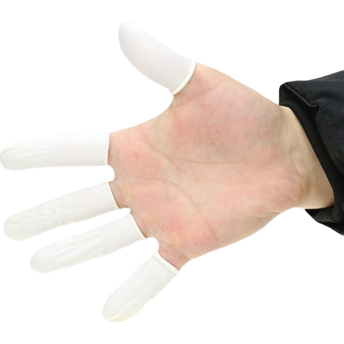 BAIGE Latex Finger Cots, Thickened Non-Slip Electrostatic Work Gloves, Dust-Free Cots for Counting Money, Off-White, 1000 Pieces, Size M, CW998990