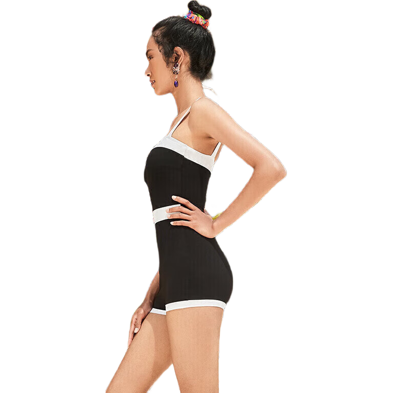 BALNEAIRE [Gike Linyi Same Style] Fashion Series One-Piece Swimsuit, Slimming Pads, Sun Protection, Women's Warm 61282 2XL