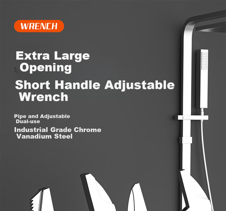 Yanran Multi-Functional Universal Wide-Mouth Adjustable Plumbing Wrench [8-Inch Pipe And Hand Wrench with Gloves] 1
