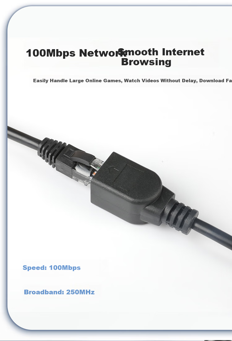 HAILE RJ45 Network Cable Extender, Cat5e Ethernet Port Connector Extender, Gigabit Network Broadband Interface Connection Cable, 1 Meter, HT-202H 6