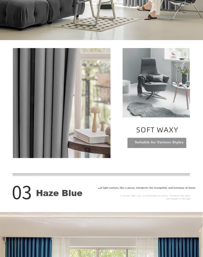Ali Blackout Curtains, Sunshade Curtains, Ready-Made, No Drilling Required, Soundproof, with Hooks, 2.5*2.4 Meters 14