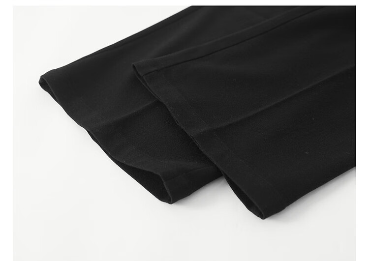 DME "Unconditionally Inclusive Leg Shape" Autumn Minimalist Design Patchwork Pleated Hem Decorative Button Straight Tube Concealed Meat Casual Pants 22