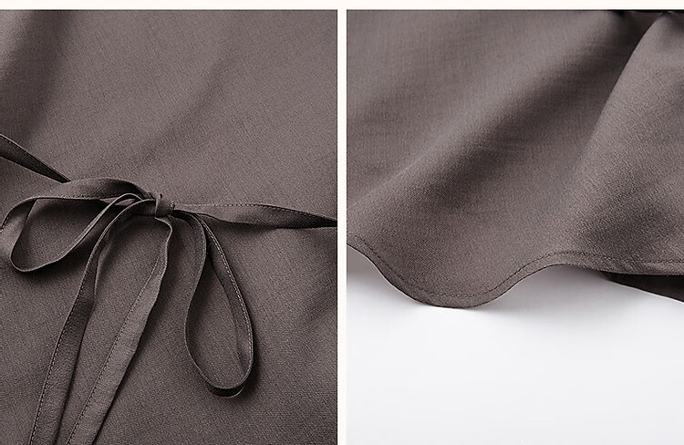 Dme [Designer's Private Label], Autumn Elegant Flowing Collar Shirt with Tie-Up Back, Long-Sleeve Blouse, Women's Top 7