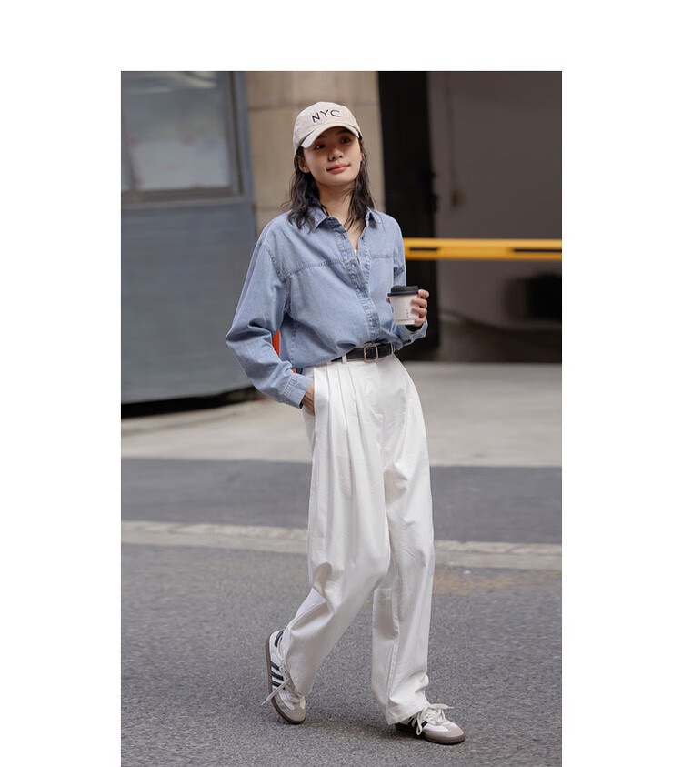 Dme [Relaxed Loose Pants] Spring Japanese-Style Commuter Pleated Cloud-Feel Cotton Trousers, Slimming And Versatile Women's Casual Pants 4