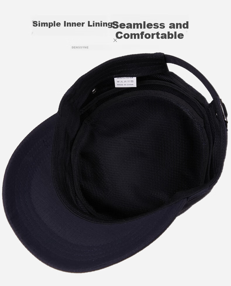 Denssyne Spring And Autumn Short Brim Quick-Dry Flat Top Hat for Middle-Aged And Elderly, Outdoor Casual Sun Protection Baseball Cap, All-Season Dad Hat 5