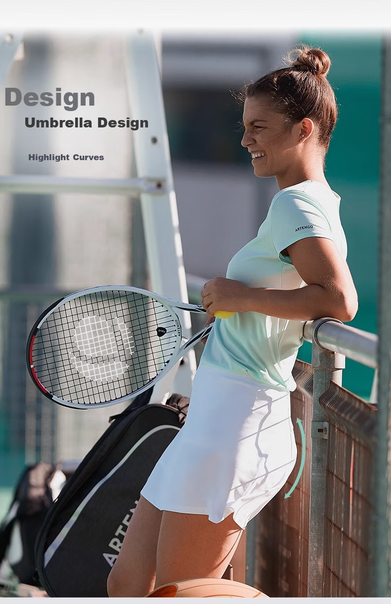 DECATHLON Women's Sports Skort Summer Short Skirt Tennis Skort Elegant Black 2XS-2696866 5