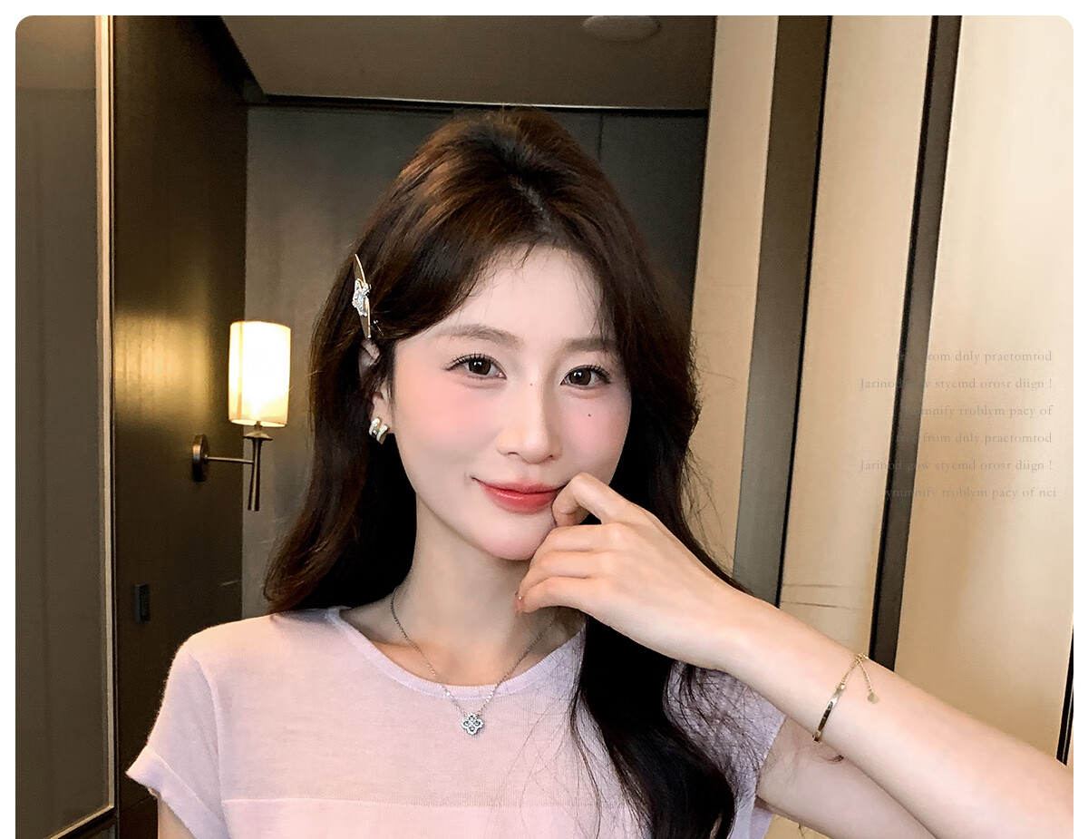 Halo Queen Women's Short Sleeve Knit T-Shirt Slim Fit Cherry Blossom Pink Fitted Waist Crop Top H52T033 2