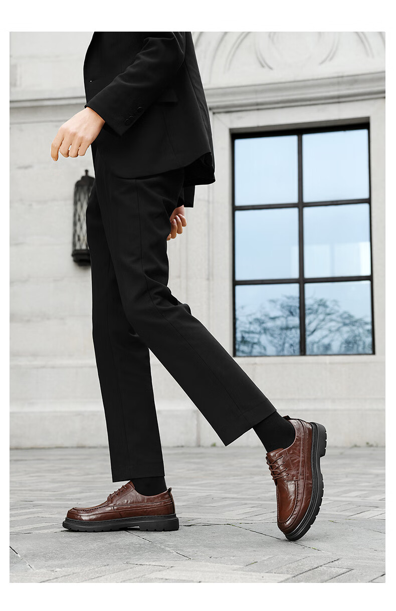 HLA Men's Classic Durable Casual Retro Derby Shoes HAAPXM1EBI073 Black Size 40 2