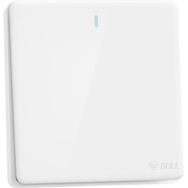 BULL Wall Switch G28 Series Single-Pole On/Off Switch with Fluorescent Indicator, 86-Type Panel G28K111C, Pearl White, Concealed Mounting