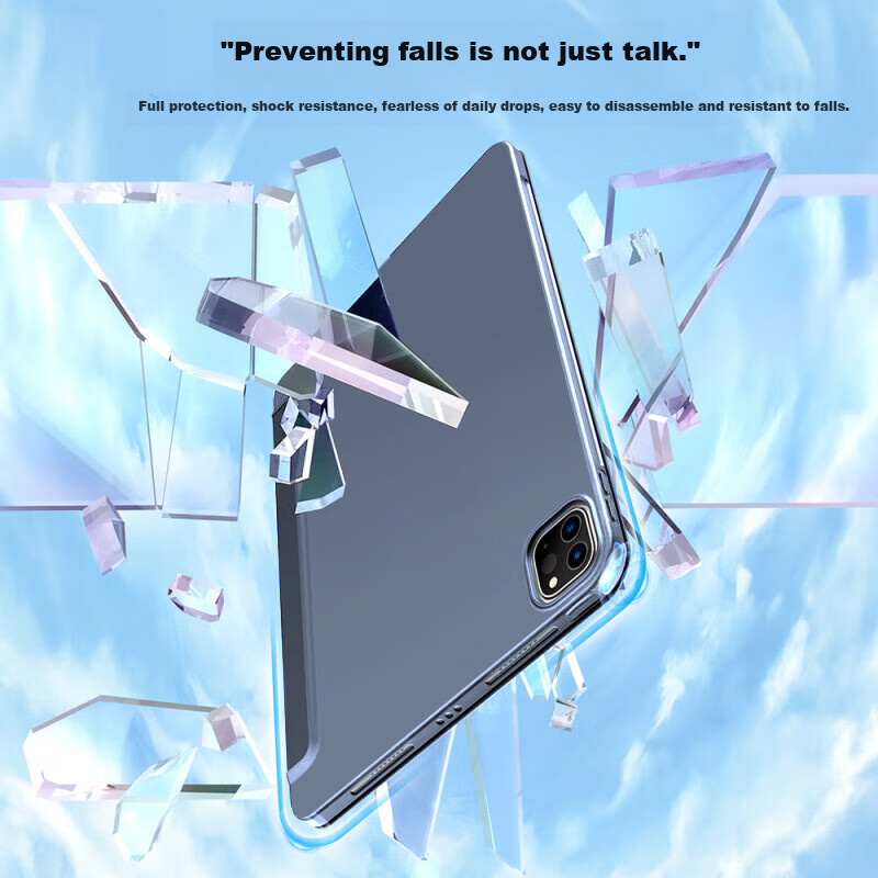 Чехол ALittleFlower для iPad Air 11 дюймов (M2 чип) 2024, ультратонкий, противоударный, с подставкой, глубокий синий