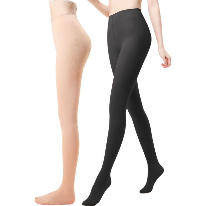 Dushiliren Silk Stockings for Women, Slimming Effect, Spring And Autumn Season, Medium-Thick Base Layer Pantyhose, Bare Leg Effect, Black And Nude Colors, Skin-Friendly, for Dark Skin Tones, Size 120D