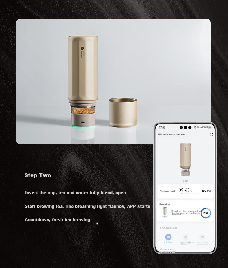 Hongmengzhixuan Haersi Insulated Mug with AI Smart Star Flashing Design, Tea Infuser Cup, Large Capacity Water Bottle for Men And Women, Holiday Gift 15