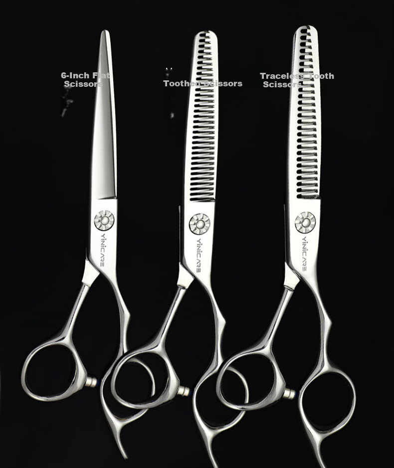 Yier Professional Hairdressing Scissors, V-Shaped Teeth Scissors, Thinning Shears, Stylist-Specific Scissors Set YS-802 4