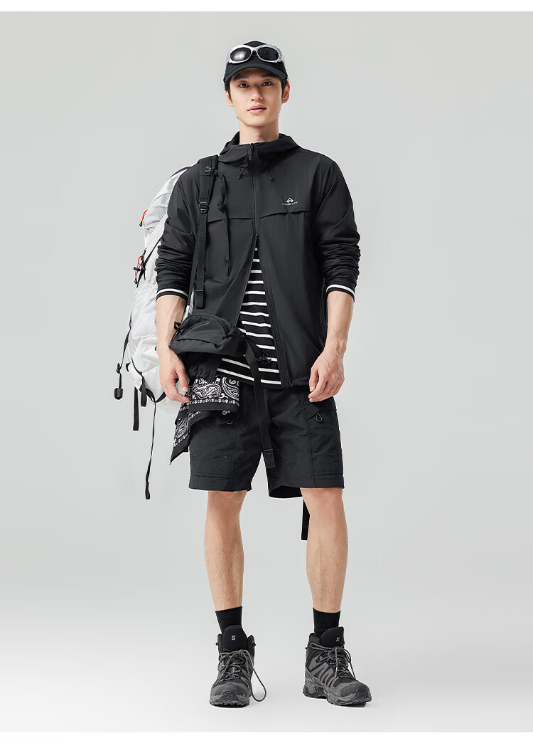 Pioneer Camp Suzaku Men's Summer Outdoor Lightweight Sun Protection Jacket Loose Hooded Coat UV Protection UPF50+ 11