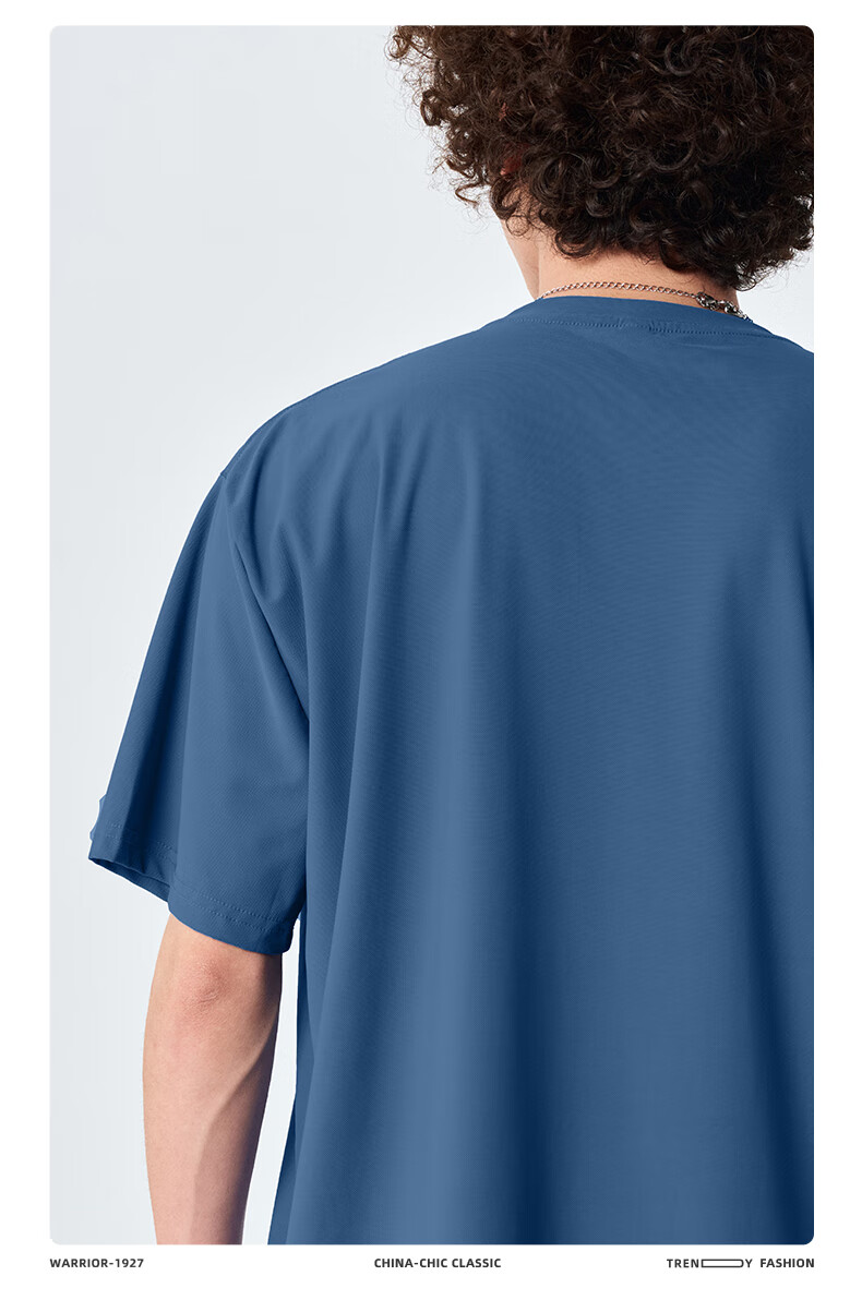 Warrior Vintage Cool Short Sleeve Men's Summer New Trendy Breathable Sports T-Shirt Youth Casual Half Sleeve 14