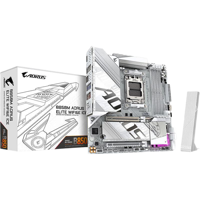 GIGABYTE Bingdiao B850M AORUS ELITE WIFI6E ICE Motherboard DDR5 Supports AMD CPU AM5 9700X 9800X3D 9900X 9600X