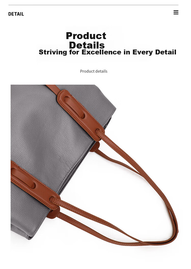 Viney Leather Handbag, Women's Large Capacity Tote Bag, Light Luxury Shoulder Bag, Birthday And Mother's Day Gift, Practical Present for Mom 17