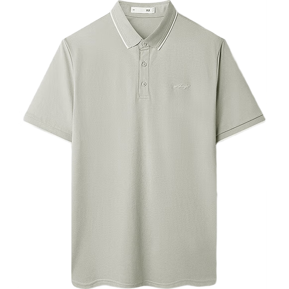 HLA Short-Sleeve Polo Shirt for Men, Light Business Fashion Cool-Feeling Printed Short-Sleeve for Summer