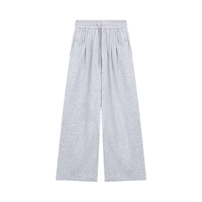 LangSha Vertical Pocket Sweatpants for Women, New Spring And Autumn 2026 Style, Slim-Fit American-Style High-Waist Loose Casual Wide-Leg Joggers