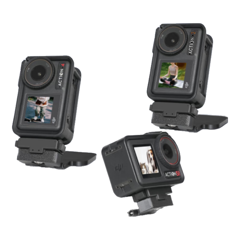 Qiye Magnetic Quick Release Bracket Base Compatible with DJI Action 5 Pro Action Camera, Action 4 Accessories, Osmo 360 DJI Nano Selfie Stick