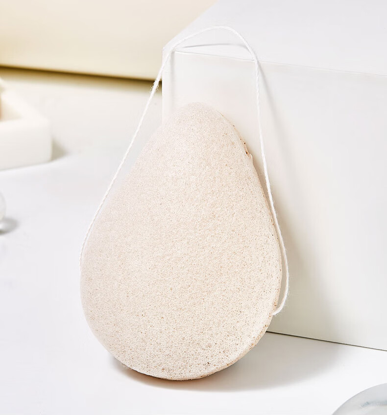 YuShangJiaRen Double-Sided Konjac Facial Cleansing Sponge (Walnut Seed + Konjac) Exfoliating Makeup Remover Sponge 4