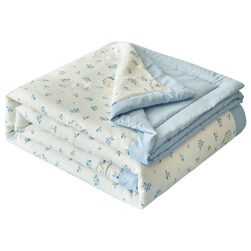 Grace Class A 100% Xinjiang Cotton Summer Quilt, Air Conditioning Quilt, Washable Summer Cool Quilt, Thin Double-Size Comforter for Summer, 150*200cm