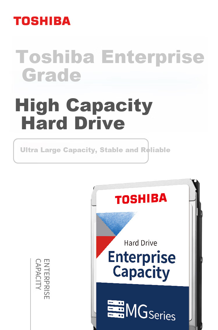TOSHIBA 22TB 7200 RPM 512MB SATA Interface Vertical CMR Helium Mechanical Hard Drive Enterprise-Grade Hard Drive (MG10AFA22TE) 2