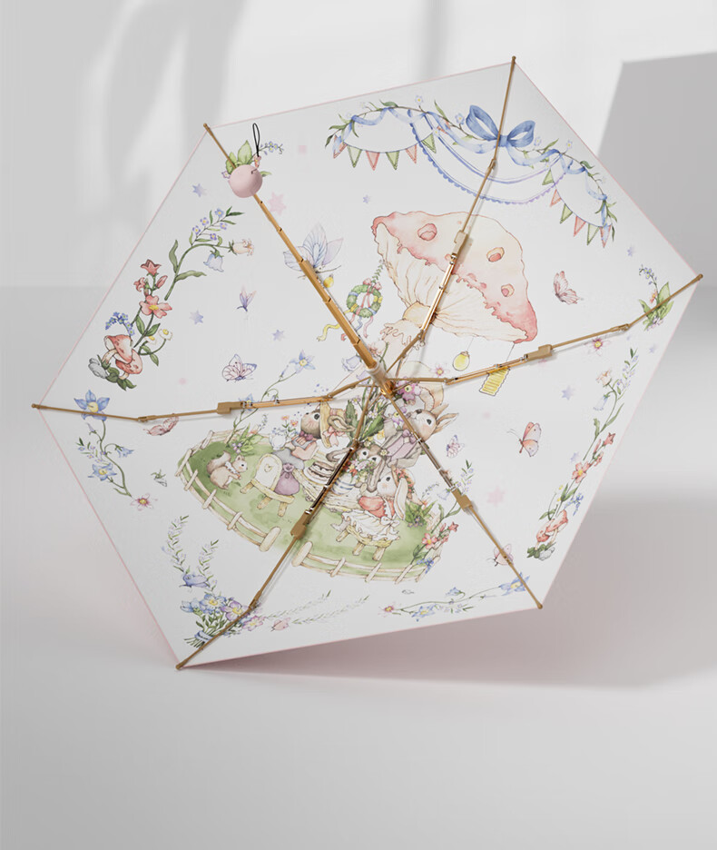 MAMORU Artistic Sun Umbrella UV Protection Dual-Layer Lightweight Portable Compact Sunshade Rain Umbrella 14