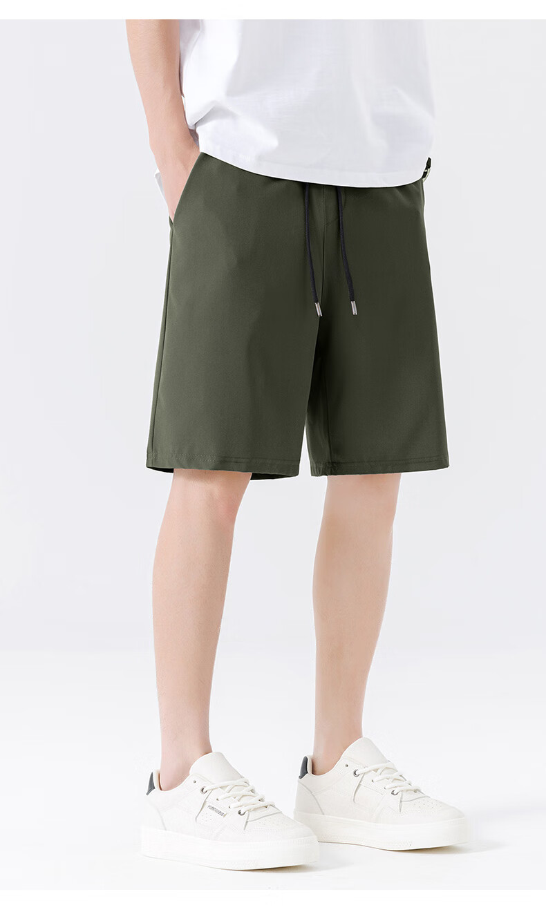 Baleno S&K Series Ice-Cool Shorts for Men, Summer New Style Korean-Inspired Breathable Cool Beach Shorts, Sports Quick-Dry Solid Color Men's Pants 16