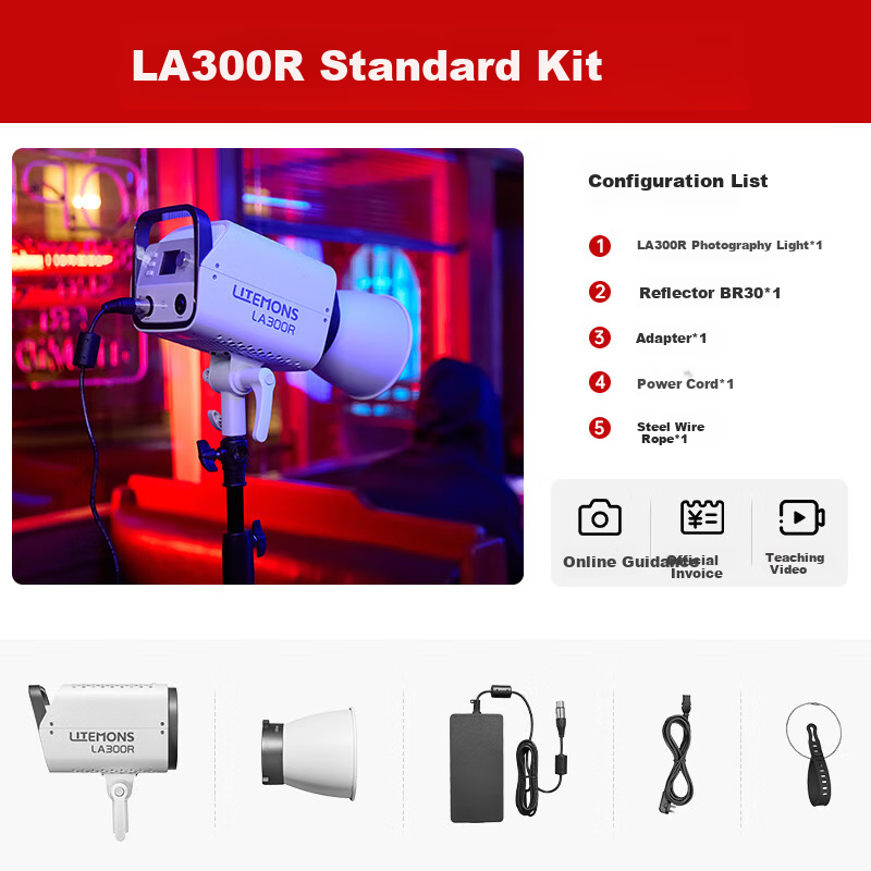 Godox LA300R Full-Color Photography Fill Light, LED Live Streaming Light, Beauty Light for Streamers, Studio Constant Light Photography Lamp