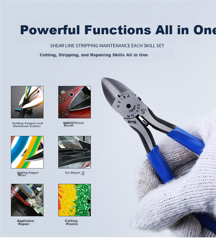 KEIBA Japanese Imported Diagonal Cutting Pliers, Side Cutters, Electrician's Specialized Wire Cutters, Line Snips, 5 Inches, MN-A05 5