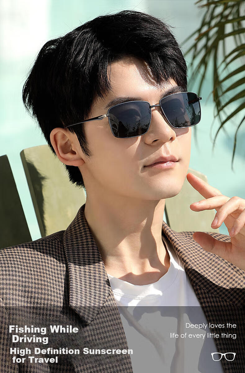 Chuangguo 2026 New Polarized Sunglasses for Men, UV Protection, Anti-Glare, Driving Glasses for Nearsightedness, High-Definition Sunglasses 7