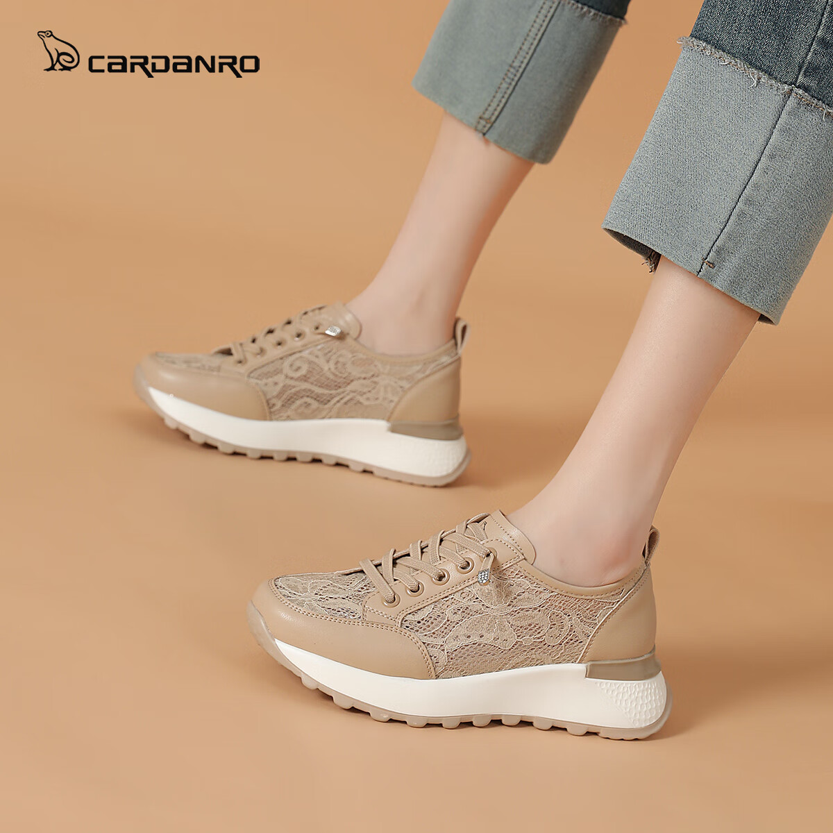CARDANRO Summer Hollow-Out Mom Shoes for Women, New Versatile Thick-Soled Slimming Slip-On Soft-Bottom Casual Breathable Women's Flats Sandals